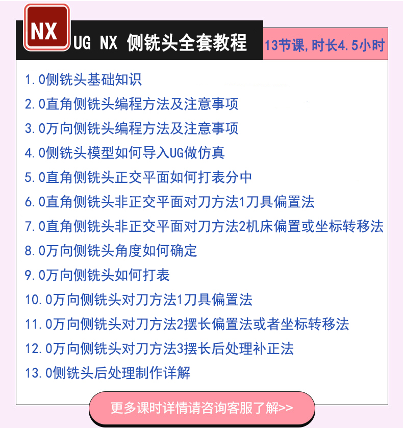 圖片[1]-UG NX12.0側(cè)銑頭編程加工全套視頻教程打表分中對刀后處理制作-機(jī)械資源網(wǎng)