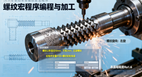 數控車床螺紋類宏程序視頻教程_宏程序曲線與螺紋加工實戰培訓-機械資源網