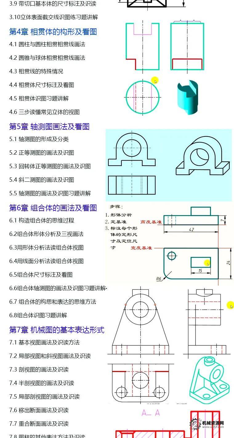 圖片[3]-機械識圖制圖視頻教程快速入門看圖畫圖加工鈑金設計三視零件裝配-機械資源網