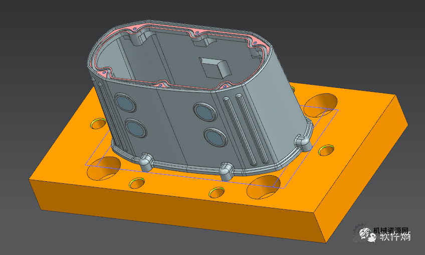 圖片[4]-UG-腔體工件上機刀路-帶工裝 免費下載-機械資源網