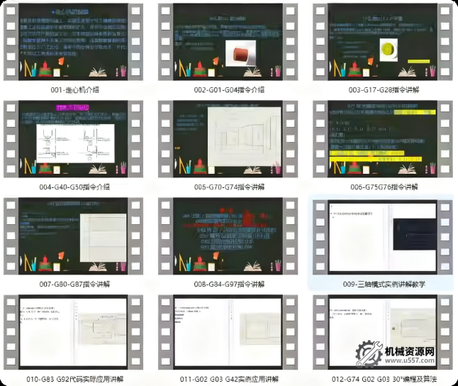走心機手工編程教程/從基礎(chǔ)到實戰(zhàn)編程/G代碼到案例編程視頻教程