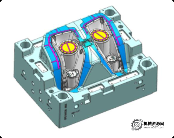 powermill 汽車模具教程：車燈后模五軸開大粗刀路軌跡