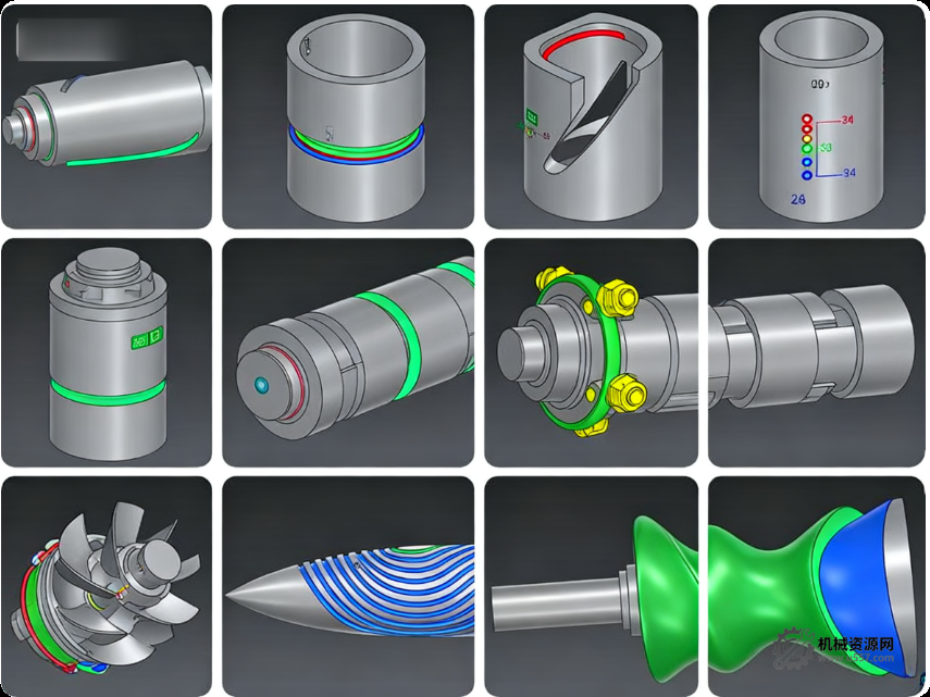 UG NX2506四軸五軸實例視頻教程25例-機械資源網(wǎng)